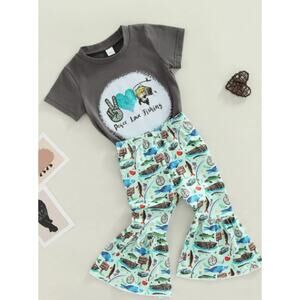Delia's Kids Peace Love Fishing summer  Set | Sizes 4T, 6T